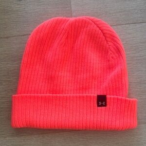 Under Armour Pink Ribbed Knit Hat